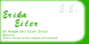 erika eiler business card